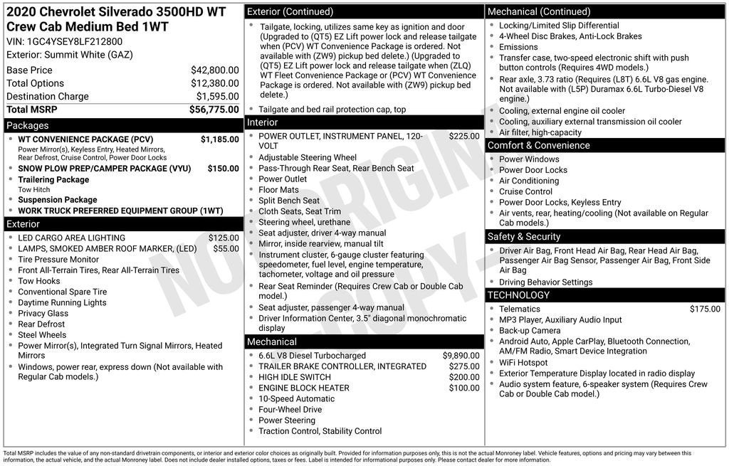 chevrolet silverado 3500hd 2020 1GC4YSEY8LF212800 image chevrolet silverado 3500hd 2020 1GC4YSEY8LF212800 image